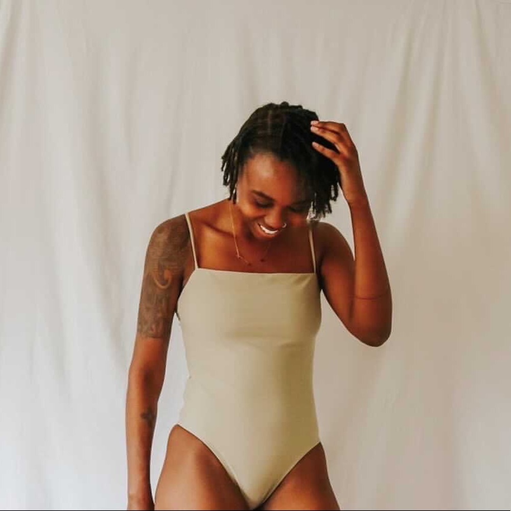 June Park womens strappy one piece swimsuit, Horizon